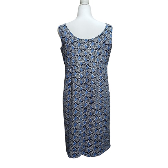 Boden Womens Blue White Seashell Print Cotton Jersey Empire Waist Dress US 8R - Picture 2 of 7